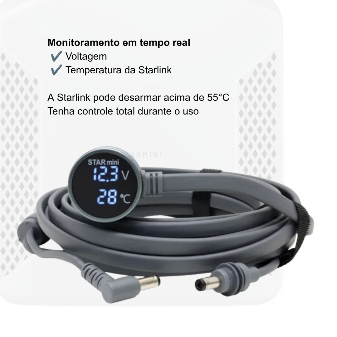 Kit Case StarMini Mobile Starstore + Cabo Inversor de 5 Metros Digital — Preto - Imagem 3